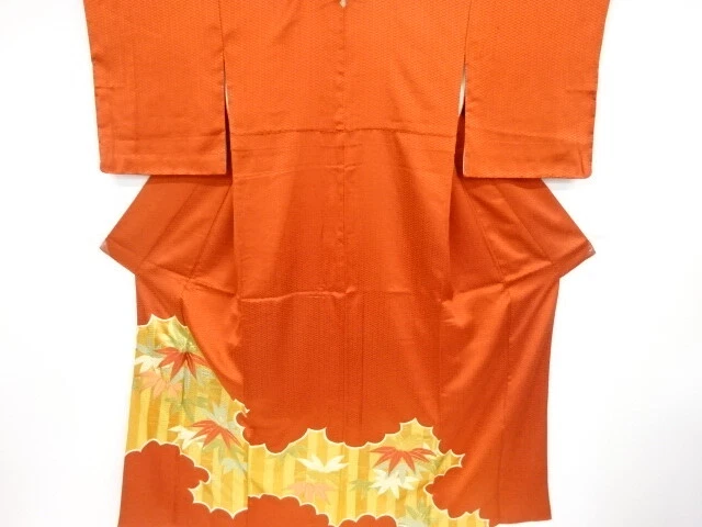 6641976: Japanese Kimono / Vintage Iro-Tomesode / Embroidery / Bamboo Grass