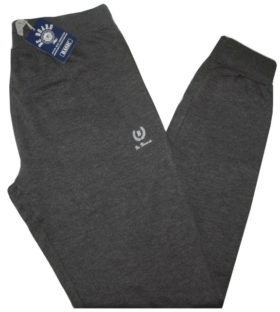 PANTALONE UOMO FELPA invernale taglie M L XL XXL 3XL CON MOLLA polsino Grigio