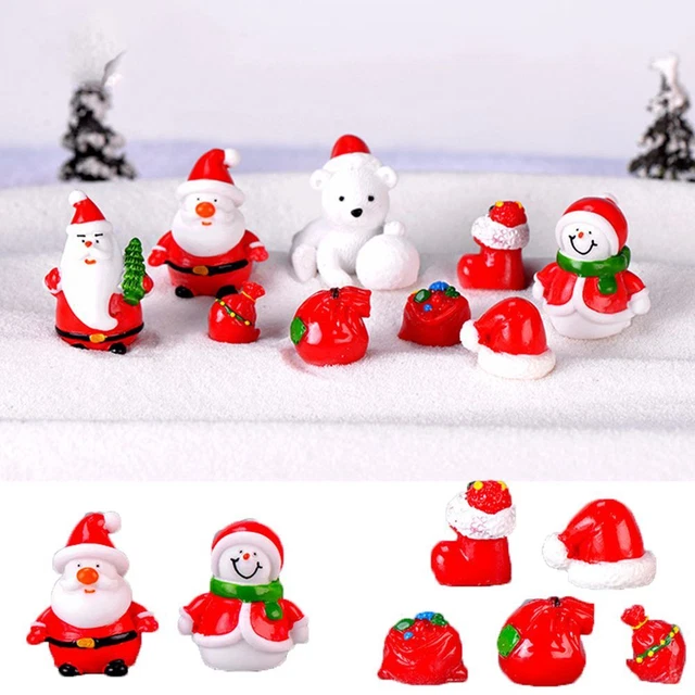 Garden Santa Claus Figurines Miniature Snowman Micro Landscape Christmas Decor