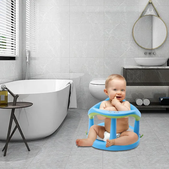 Blue Baby Bath Tub Ring Seat Infant Toddler Safety Chair Anti Slip PP, PVC HOT