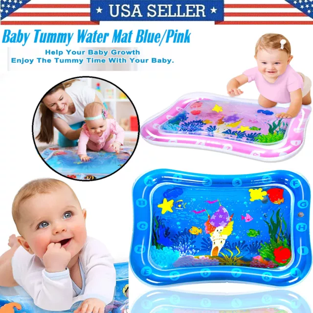 Inflatable Baby Tummy Time Water Mat Sensor 3-6 MonthsDevelopment Activity Toys