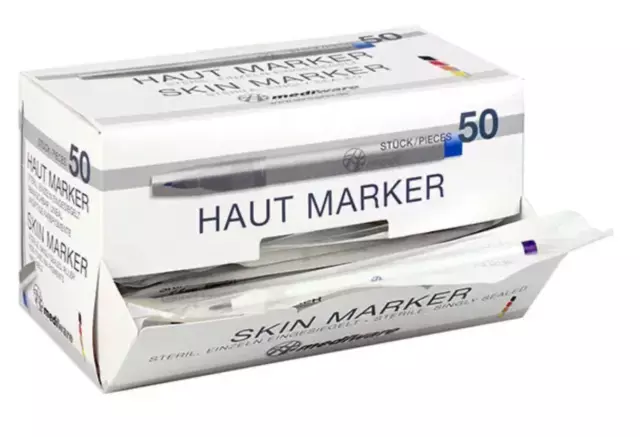 Hautmarker Steril von Mediware- Präzise, Skinmarker / Wasserfeste Markierungen