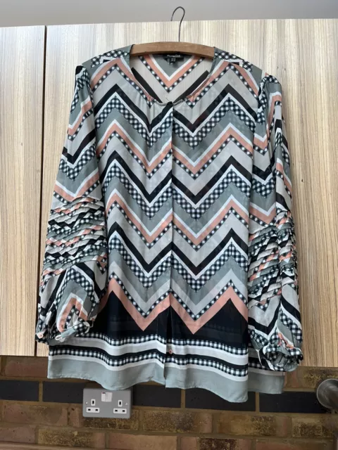 Massimo Dutti Ladies printed Blouse Size 42 Up to uK 12