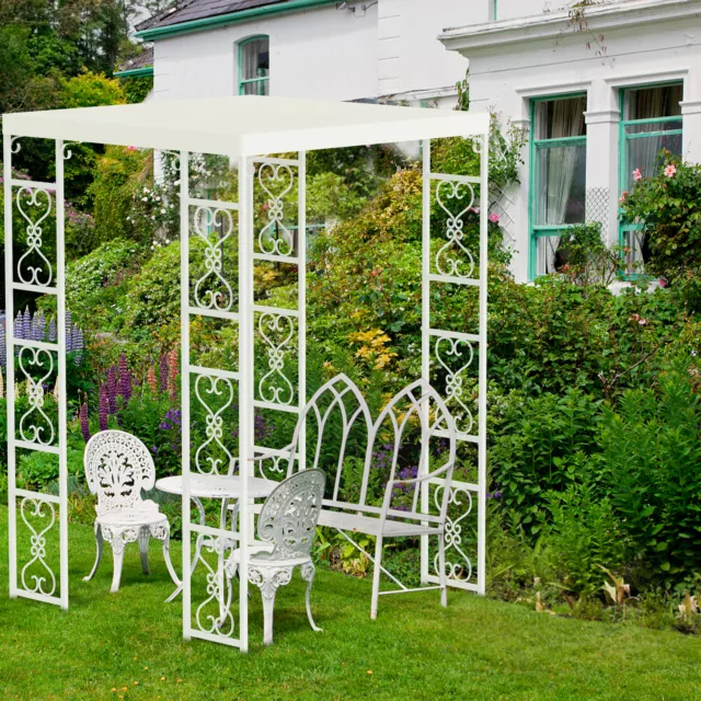 Large Garden Arch Metal Pergola Trellis Rose Archway Wedding Canopy Gazebo Decor