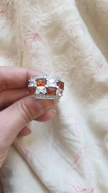 bague ambre argent