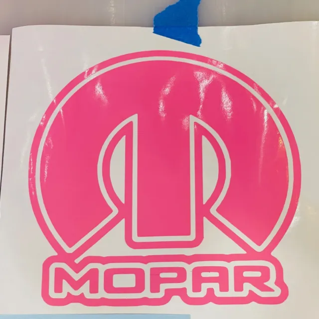 Mopar "M" w/Outline Vinyl Decal Many Sizes & Colors Buy 2 Get 1 FREE &FREE Ship 2