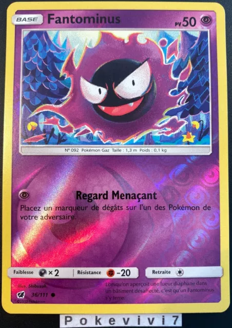 Pokemon Card FANTOMINUS 36/111 REVERSE Sun & Moon 4 SL4 FR NEW