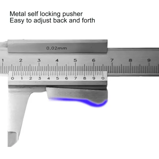 Measuring Caliper Tool Easy To Use 0.001in 0.02mm Resolution Vernier Caliper