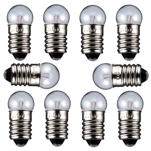E10 12V 0,2A 2,4W 10 Stück Kugel-Glühlampe Lampe Leuchtmittel E10 Sockel