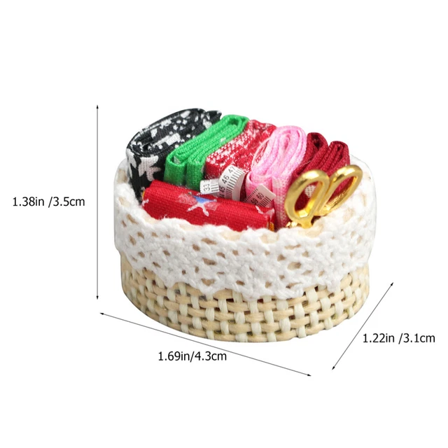 Child Decorative Mini Cloth Basket Landscaping Miniature Toy 2