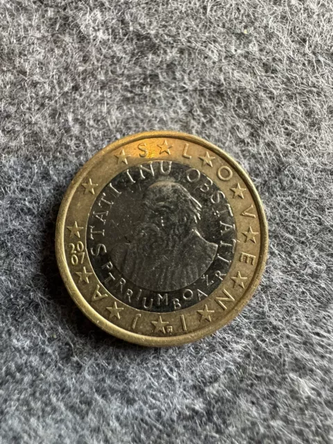 1 Euro 2007 Münze Coin Slowenien Slovenija STATI INU OBSTATI
