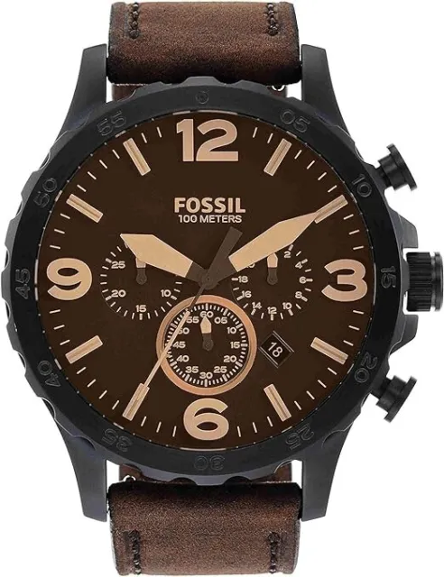 Fossil JR1487 Men's Nate Stainless Steel Quartz Chronograph Watch