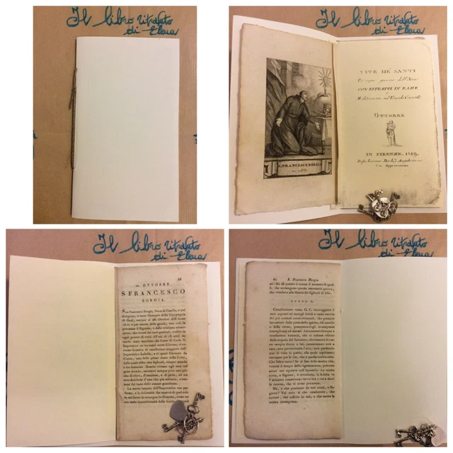 Stampa Incisione in rame 10 ottobre San Francesco Borgia Vite dei Santi 1819