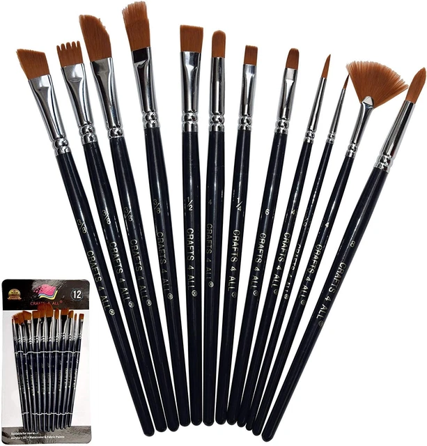 Set Di Pennelli Professionali in Legnoe  Nylon per Pittura, per Pittura a Olio