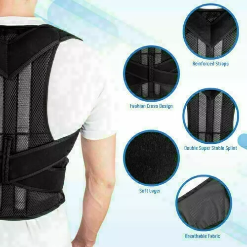 Posture Corrector Adjustable Back Brace Shoulder Support Clavicle Belt Men Women