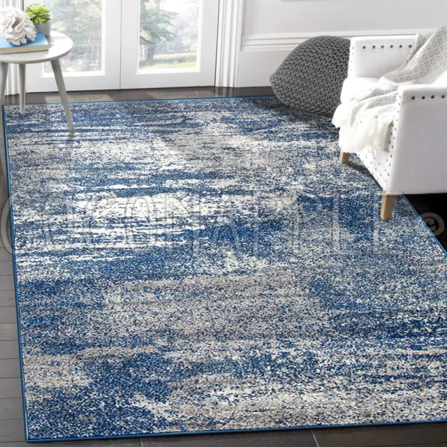 MINERVA DUSK SKY BLUE GREY IVORY MODERN FLOOR RUG (XL) 240x330cm **FREE DELIVERY