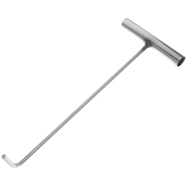 EXCEART Gancio A T In Acciaio Inox Per Coperchi Canali E Chiusini, 43 Cm, Leva Per Apertura Tombini - 2