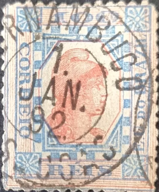 BRAZIL 1891 Great 100 Reis Used Stamp as Per Photos