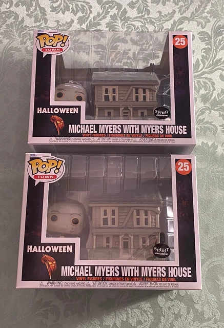 TWO (2) Funko Pop Town #25 HALLOWEEN Michael Myers with Myers House Spirit