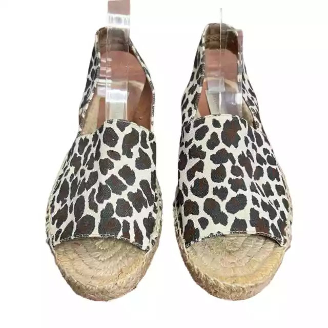 Stella McCartney Espadrilles Leopard Print Open Toe Sling Back Size 36