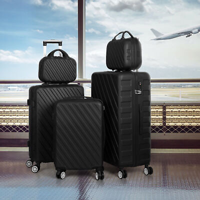 Trolley Case 5-Piece Hardside Lightweight Spinner Luggage Bag Set w/TSA Lock