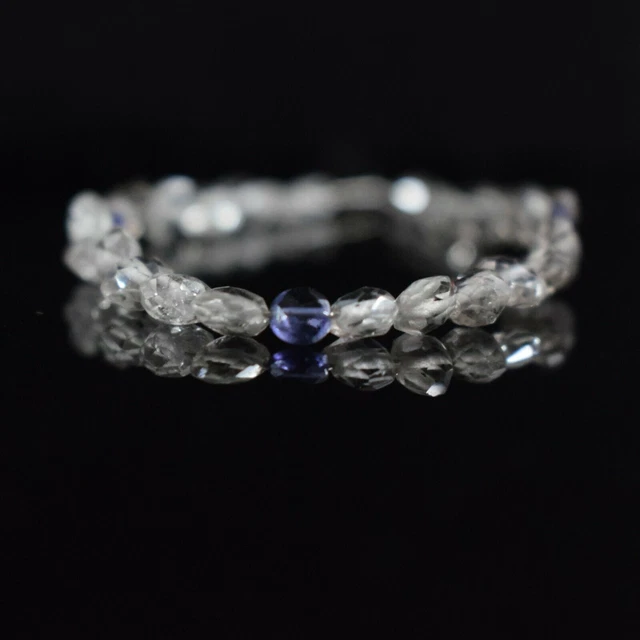 Fil de perles de pierres précieuses de forme ovale à facettes AAA en quartz...