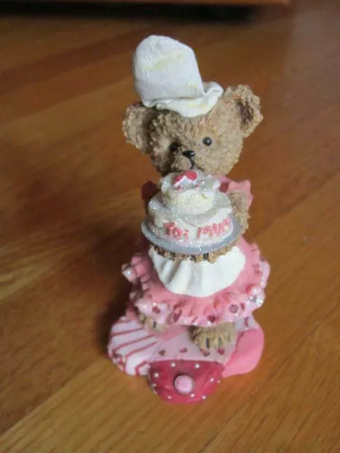 Teddy Bear Figurine Pink To Mum Gift Home Interiors Kuddles Korner Mother Mom