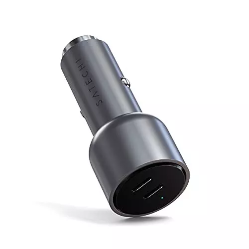 SATECHI 40W Dual USB-C PD Car Charger – 20W + 20W Power Delivery – For M2/