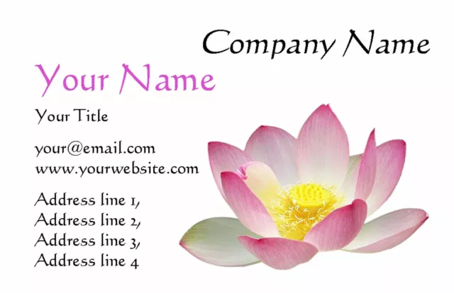 Lotus Personalised Business Cards