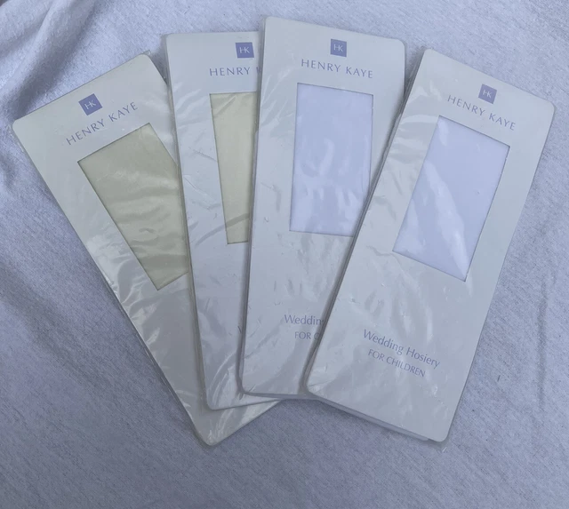 Collant Da Sposa Henry Kaye Bianco & Avorio Lotto 2 - 4 & 4 - 6 Anni