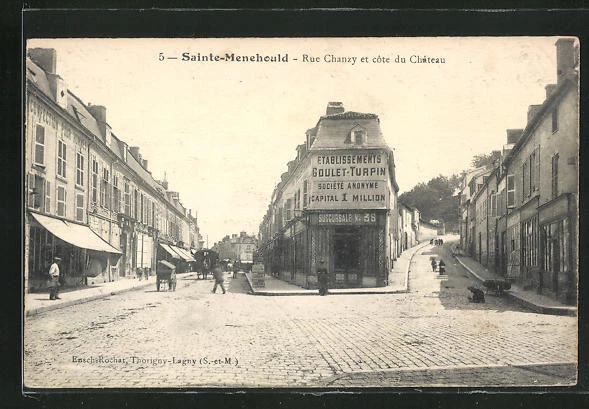 CPA Sainte-Menehould, Rue Chanzy et cote du Chateau