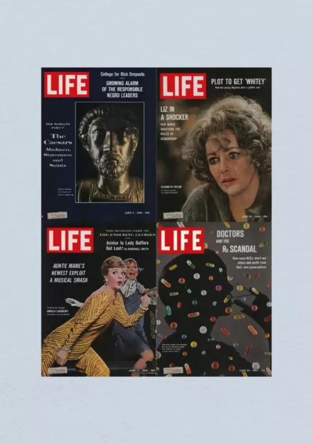 Life Magazine Lot of 4 Full Month of June 1966 3, 10, 17, 24