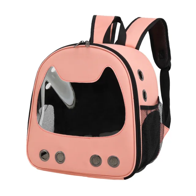 Zaino trasportatore di animali domestici borsa da uscita traspirante per animali domestici borsa anteriore (rosa)