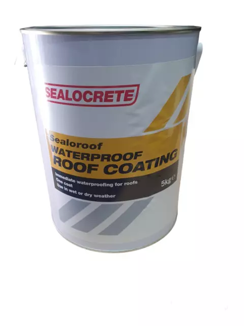 Revestimiento de techo impermeable Sealoroof. 5 litros de lata Calidad comercial