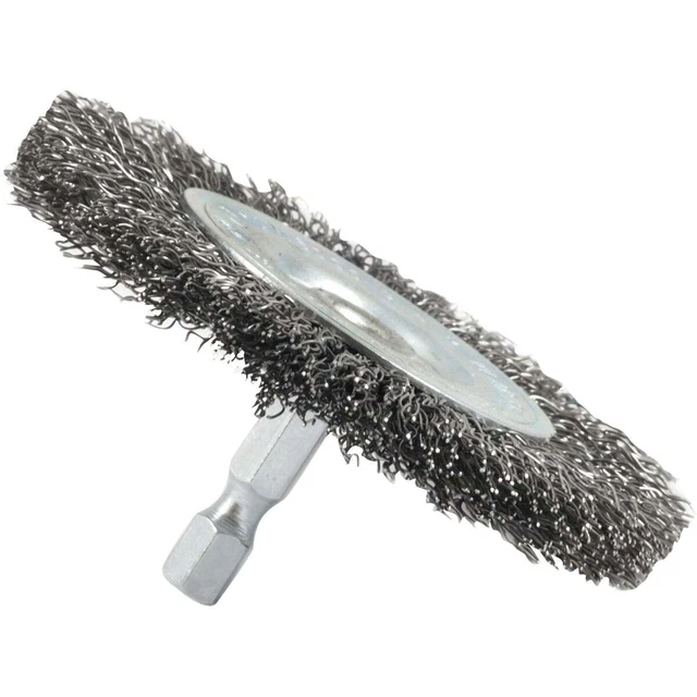Forney 3 In. Hex Crimped, Coarse Drill-Mounted Wire Wheel 72735 Forney 72735
