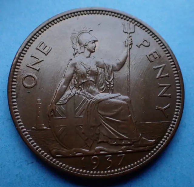 1937 George VI, Penny as shown.