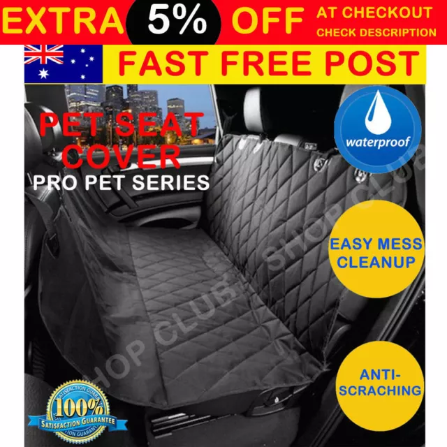 iPET Pet Car Back Seat Cover Cat Dog Waterproof Protector Hammock Mat Black