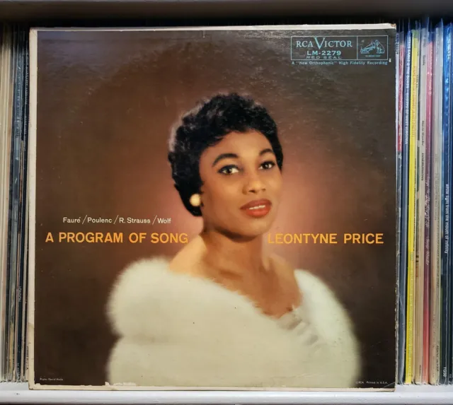 Leontyne Price  A Program Of Song  RCA Red Seal  LM-2279 Mono LP  NM