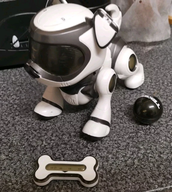 VR TEKSTA ROBOT puppy Dog, Tested working With Ball And Bone