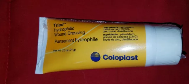 (2)💛 SEALED NEW! Coloplast Triad Hydrophilic Wound Dressing Exp 11/2023 2.5oz💛
