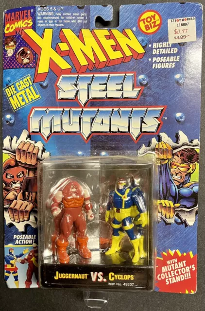 1994 Toy Biz Marvel Comics X-Men Steel Mutants "Juggernaut VS. Cyclops"