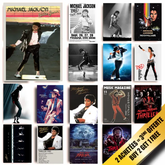 Michael JACKSON Mejores Carteles Desde Todos Los Temps Colección Tamaño A4-A3