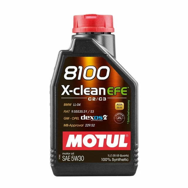MOTUL 8100 XCLEAN Efe 5w30 Engine Oil 100 Synthetic Acea C2 C3 Fuel
