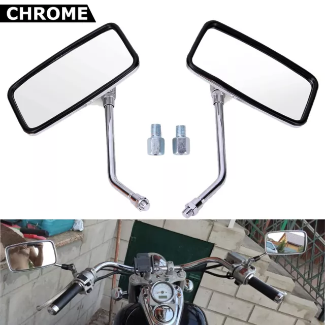 Chrome Motorcycle Mirrors For Honda Shadow Spirit 750 1100 VLX600 VT600C VT1100C