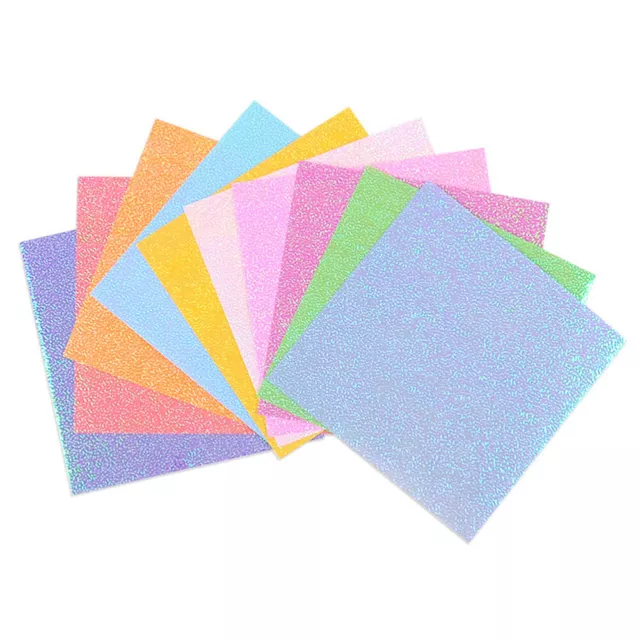 100 piezas de papel plegable cuadrado brillante para hacer confeti