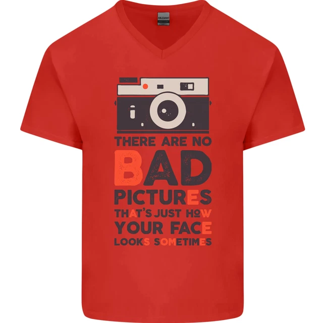 T-shirt da uomo scollo a V Photography Your Face Funny Photographer 3