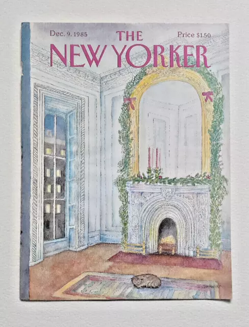 New Yorker Magazine Cover: Christmas, Cats, 9th December 1985 (Iris Van Rynbach)