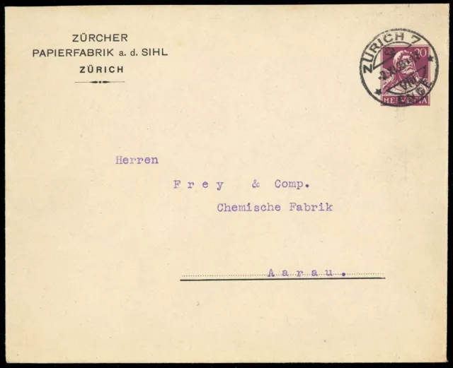 1921, Schweiz, PU (165), Brief - 2805190