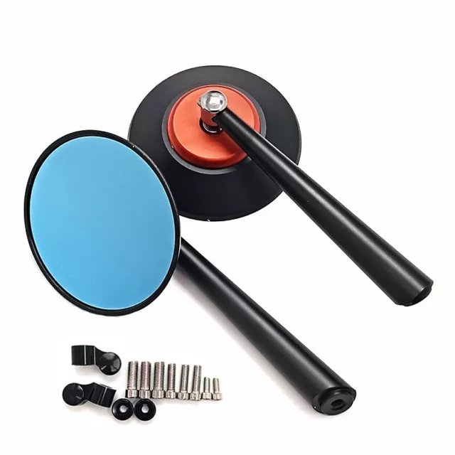 Paire 8mm 10mm moto Scooter rétroviseurs rond miroir pour Honda Yamaha Kawasaki