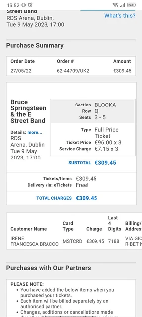 Biglietti Bruce Springsteen RDS Arena - Dublino, 09/05/2023